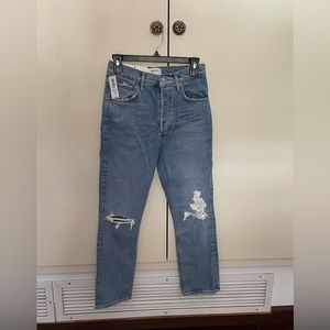 Agolde - Riley crop high rise straight (whiplash) size 26